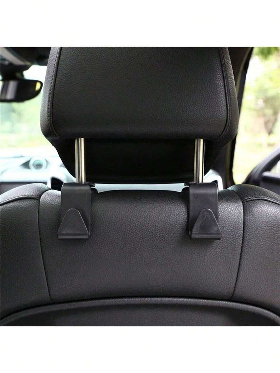 1pc Fashion Car Seat Back Multi-Function Hook, ABS Invisible Adhesive 7-Shaped Hanger, Suitable For Handbags, Jackets, Clothes Storage Bags, Wall-Mounted Easy Installation Plastic Car Storage Bag For Women Storage Organizer Travel Holiday Essential Fall Decor Autumn Halloween