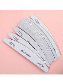3pcs/5pcs/10pcs/50pcs Professional Nail Files, Grey & White Grit Two-Sided Manicure Buffing Blocks - Multicolor - View 1