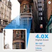 2NLF -Cámara PTZ de vigilancia de segurida d inalámbrica para exteriores con IP y wifi de 2MP, zoom 4X, seguimiento humano con IA, audio bidireccional y cámara nocturna en color HD - Blanco - Ver 6