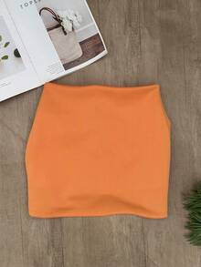 JING MODAS Skirt With Shorts\Knitwear\Women's Fashion - 橘色 - 查看 4