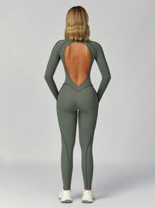 MASKERT 女士运动服瑜伽服连体裤跑步运动健身服高弹瑜伽服居家休闲舒适亲肤