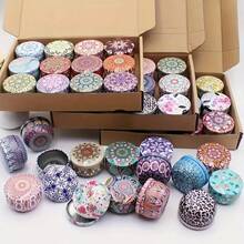 44pcs/6 Complete Gift Boxed Candle Making Kits With 2.5 Oz Metal Jars - Includes Container, Lid, Wick, And Making Tools - Perfect For Beginners And Hobbyists Alike! [Wax Molding Materials]