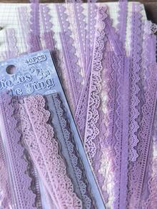 Bộ 40 miếng dán trang trí ren hoa cổ điển dùng cho sổ lưu niệm, nhật ký, đồ thủ công DIY, văn phòng phẩm. - Nhiều màu - Xem 14