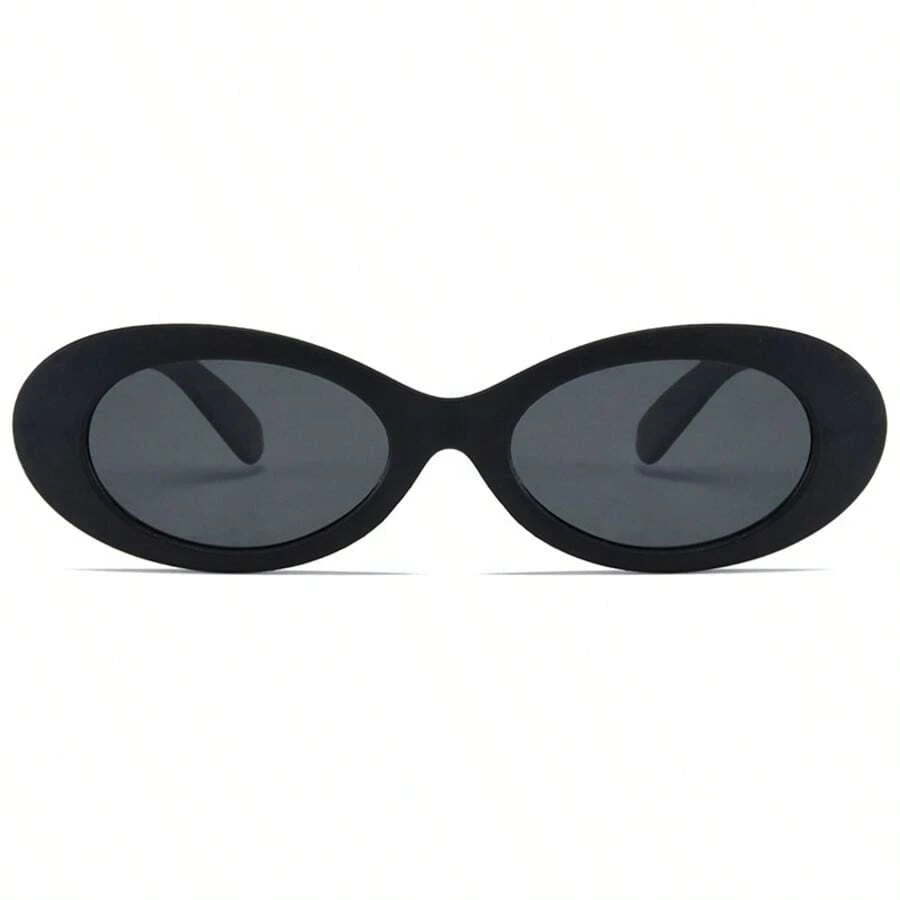 1pc Women's Oversized Oval Retro Fashion Glasses, Fashionable Personalized Fashion Glasses Suitable For Daily, Outdoor, Street Photography, Driving, Travel, Party