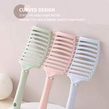 Curling Comb Three Piece Set  Curl Defining Brush-Curly Hair Brush Define Styling Brush For Curly Hair, Curl Brush For Curly Hair Wet, Shaping & Defining Curls For Women ,Christmas Gifts - 1pc Pink Spareribs - View 2