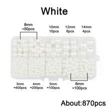 2 mm à 16 mm Perles rondes en ABS beige et blanc, cabochons de perles à moitié plats à moitié ronds, convenant pour la fabrication de bijoux DIY, l'artisanat, les accessoires, les vêtements, les chaussures, les sacs, la décoration des ongles et l'artisanat
