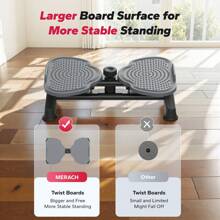 MERACH Waist Twister Ab Machine, 300 Lbs Capacity Core & Abs Workout Equipment For Slim Waist, Quiet Home Gym Exercise Machine For Women & Men