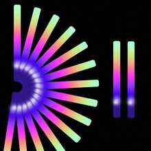 CamelParty 100 PCS LED Foam Glow Sticks, Glow Sticks Bulk Party Pack With 3 Modes Colorful Flashing, Glow In The Dark Party Supplies, Light Up Foam Sticks For Wedding, July 4th, Birthday, Raves, Concert - Nhiều màu - Xem 7