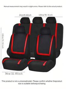 Universal Fit Car Seat Covers – 9PCS (Full Set), 4PCS (2-Seat), 2PCS (1-Seat) Options – U-Shaped Stripes Design, Non-Slip & Wear-Resistant, Airbag Compatible With GM, SUV, Sedan, Van – Easy Clean & Stylish Interior Upgrade