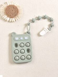 1 Set Baby Silicone Teething Toys, Chew Molar Stick, Anti-Bite Teether With Pacifier Clip, Suitable For Baby Boys And Girls