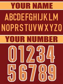 定制姓名号码男士刺绣美式橄榄球球衣，华盛顿红V领个性化短袖衫，适合派对、比赛、训练、竞技、DIY风格，尺码S-XXL，夏季款 - 紅色 - 查看 4