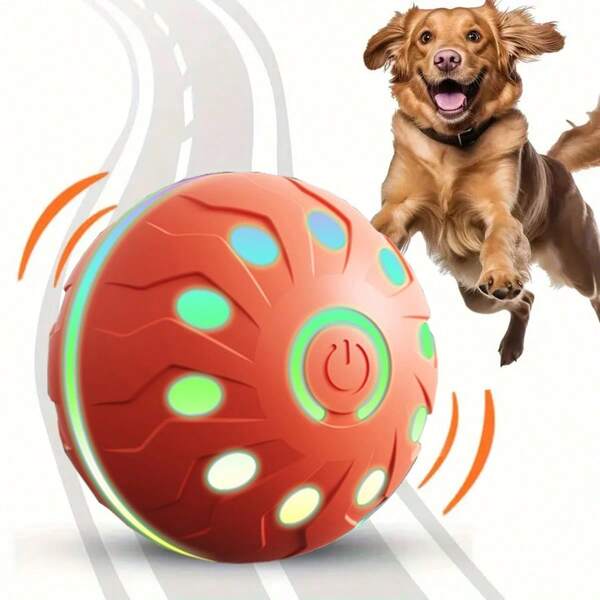 Automatic Rolling Ball Dog & Cat Toy, Durable Dog Chew Ball Toy, Interactive Cat & Dog Ball Toy, Dog Bouncy Ball Toy, Endless Fun & Exercise, Suitable For Medium To Large Pets