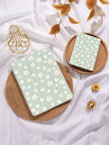 简约花卉图案平板电脑保护套，兼容 iPad 9.7/10.2/10.5/10.9/12.9/Pro 11（第十代）、Galaxy Tab S6 Lite 10.4 英寸、Kindle Paperwhite 第十二代（2024 年款）、Kindle 第十一代（2022 年款），柔软防震，带智能支架/自动唤醒/睡眠功能 - 彩色 - 查看 9