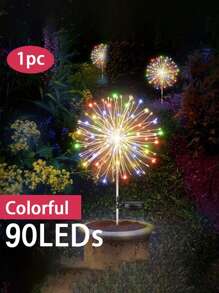 1/3 Sets 360 Lights Solar Fireworks Lights Outdoor, Solar Garden Lights, Solar Fireworks Lights With 240 LED Starburst String Lights 8 Modes Fairy Lights, Shopping Mall, RV, Camping, Wedding Christmas, Lawn Backyard Party Garden Decoration