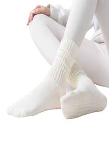 3 pares de meias femininas coloridas para ioga e dança, meias acolchoadas antiderrapantes, adequadas para pilates, ioga, balé, ginástica em ambientes fechados, hospital, uso em casa - Multicolorido - Ver 4