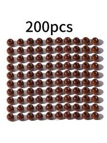 200 pièces Grandes perles en bois de 5 couleurs pour bracelets DIY, colliers, artisanat, également adaptées pour le tissage de coussins, polyvalentes et décontractées - Multicolore - Voir 8