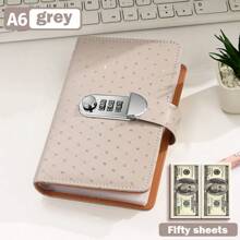 2025 Autumn/Winter Promotion New Bestselling Rhinestone Decorated Password Notebook, Large Capacity Cash & Document Storage