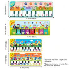 Kinder Musik Klaviermatte, berührungsempfindliches Spiel, Tanzspiel-Musikteppich mit Tier-/Instrumentengeräuschen, Klaviertastatur Frühförderungsspielzeug, Geschenk für Kleinkinder Jungen und Mädchen - Verschiedenfarbig - Übersicht 2