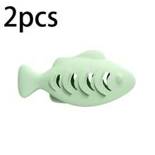 3pcs Silicone Fish-Shaped Cat Chew Toy - Interactive Treat Dispenser, Puzzle Snack Pet Toy For Dental Health, No Batteries Needed, Materials, Interactive Cat Toys