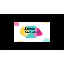 Bling Face Mask, Fashion Washable Sparkly Sequin Face Mask, Cotton Face Mask