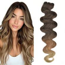 Synthetic Fiber Hair White Highlighted Sew In Hair Extensions High-Quality Japanese Silk Hair Weft 26 Inch 150g Sew In Weft Hair Extensions Weaving Hair For Women Girls Daily,Fashion Party ,Y2k ,Music Festival Various Occasions All Seasons - Multicolor - View 31