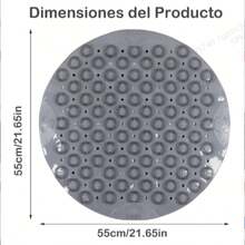 1pc PVE Material Round Crystal Suction Cup, Non-Slip, Vacuum Suction Massage Bath Brush, No Additional Accessories Needed, Round Carpet Bathroom Anti-Slip Mat, Toilet Shower Massage Foot Pad