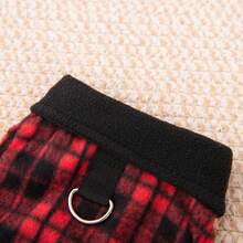 1pc Dog & Cat Checkerboard Chest Harness, Suitable For Sweatshirts, Fits Poodle, Bichon Frise And Other Medium/Small Breeds (Please Refer To Size Chart)