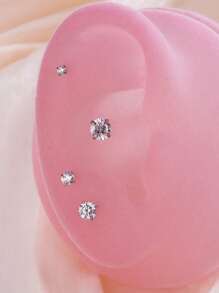 زوج من أقراط الأنف بدون خيط وزن 20 جرام، دبوس أنف لابريت 8 مم، أقراط نابي للثقب في الهيليكس والتراجوس والكونش، خاتم أنف ذهبي مرصع بزركونيا مكعبة 2 مم 3 مم 4 مم، أقراط غضروف غير مسببة للحساسية