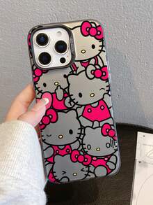 SANRIO IP元素防震时尚手机壳 猫咪元素时尚手机壳 IP元素时尚手机壳 KT猫激光壳 磨砂渐变蝴蝶结小猫全身防震手机壳 春季礼物 生日 国际版 非国内版 春季派对礼物 生日 - 黑色 - 查看 5