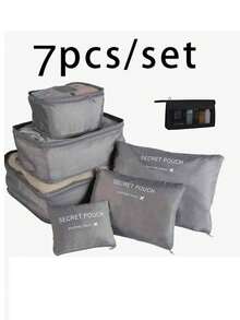 7pcs/6pcs/1pc Set Packing Cubes For Suitcases, Travel Luggage Packing Organizers, Shoe Bag, Clothing Underwear Bag, For Women & Man