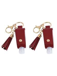 2/1 Pack Refillable Travel Bottles, Reusable 30ml Pump Bottles With Flip Cap Keychain, No-Rinse Hand Sanitizer Bottle Covers, Suitable For Backpacking And Outdoor Activities - Multicolor - View 21