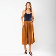 JIN SER Pentacurt Viscose Skirt Has Pocket - Ginger - View 1