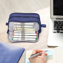 1 Piece Aesthetic Large 4-Layer Pencil Case - Extra High Capacity With Multi-Compartment Design & Premium Zipper Closure - College Student Essential, Back To School Supplies, Work Office Organizer, Artist Sketchbook Companion, Teacher Classroom Must-Have, Dormitory Storage Solution, Travel Stationery Pouch