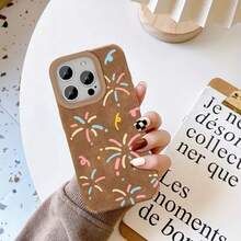 Funda protectora marrón con diseño retro de fuegos artificiales para móviles 16 Pro Max, 15/14 Plus, 13/12 y 11. Diseño moderno y elegante. Suave y de alta calidad. Ideal para hombres y mujeres. - Colores mixtos 2 - Ver 8