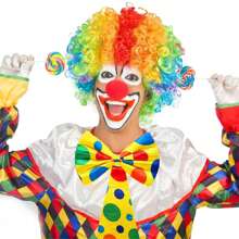 Décoration de Noël, 8 pièces/set Costume de clown pour adultes. Comprend le costume de clown, la perruque, le nez, le masque, le sac de clown, les chaussures et les accessoires de cirque. Costume de carnaval et de fête de cirque pour jouer le rôle de clown mignon et amusant.