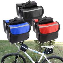 1 bolsa para quadro de bicicleta, bolsa para tubo frontal para quadro de ciclismo de montanha, bolsa pequena para selim de bicicleta - Multicolorido - Ver 8