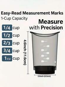 3-In-1 Manual Vegetable Chopper And Slicer Cup - Plastic Body With Carbon Steel Blades, Dishwasher , Suitable For Outdoor Camping And Kitchen, Multi-Functional Tool For Slicing, Dicing And Measuring - Great For Onions, Mushrooms And Other Vegetables