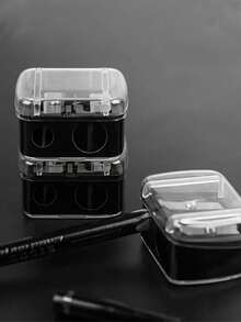 1 pezzo/3 pezzi/6 pezzi Temperino per matite per labbra/trucco con doppio foro, adatto per matite per sopracciglia, labbra, eyeliner, regalo per forniture scolastiche, temperino per microblading sopracciglia, eyeliner e matite per trucco, strumento di affilatura a doppio foro, trucco, economico, decorazione camera, vanità, viaggio, camera da letto, accessori per il trucco