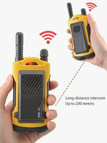 2 件逼真对讲机玩具套装，室内/室外远程无线对讲机，适用于露营、野餐、探险、男孩和女孩的礼物、圣诞节和万圣节，随机包含一些配件，不含电池 - 彩色 - 查看 7