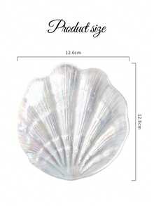 1pc Customized Jewelry Tray, Iridescent Shell Dish, Glass Plate, Crystal Jewelry Dish, Photography Prop, Creative & Exquisite, Customized Jewelry Tray - Multicolor - View 7