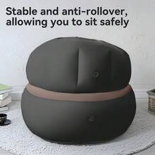 1 件套带靠背充气沙发，便携式快速充气可折叠休闲沙发，PVC 植绒表面，适用于客厅、游戏室、卧室、阳台、阅览室 - 彩色 - 查看 4