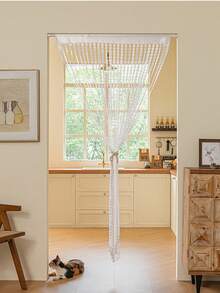 1 件铜币花隔断帘，客厅、入口悬挂式窗帘 - 彩色 - 查看 11