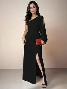 Women Long Dresses - Black - View 1