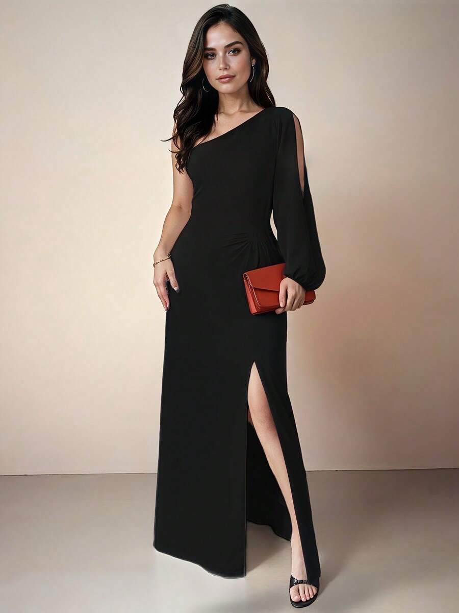 Women Long Dresses - Black - View 1