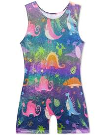 MENKEY Girls' Various Styles Gymnastics Leotards One-Piece Indoor And Outdoor Professional Sportswear, Suitable For Children Aged 2 To 8 - 彩色 - 查看 1