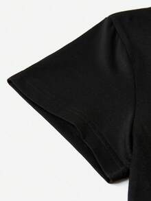 The Seahawks' Game Day Printed Women's Short-Sleeved Round Neck Casual Top Is Perfect For Spring And Summer. - 黑色 - 查看 4