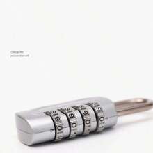 1pc 4 Digit Password Lock Zinc Alloy Password Padlock For Door Gym Drawer Zipper Luggage Trunk Cabinet Gift Code Resettable - Multicolor - View 5