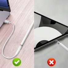 FCV Conector de carga rápida de hembra Lightning a hembra Lightning, 1/2 paquetes, adaptador de carga compatible con Apple Pencil de 1ra generación (solo carga), regalo de primavera - Blanco - Ver 4