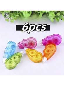 6/12 Correction Tapes, Mini Rainbow Color Correction Tapes, Instant Correction, Writing Correction, Suitable For School Office Household Items Back To School