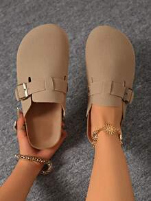 Giày lười Boken 2025 mới dành cho thanh thiếu niên, giày Boken đế dày kiểu Pháp cho mùa xuân và mùa thu - Màu be - Xem 2